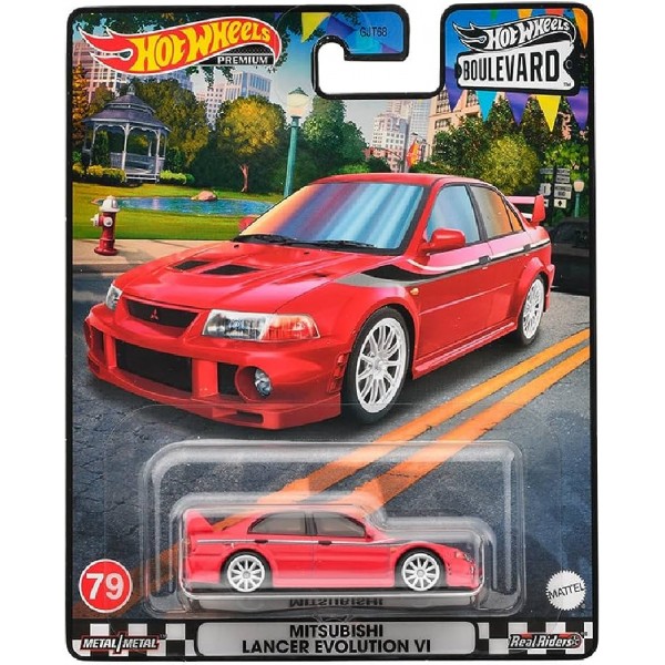 179877 Колекційна модель машинки Mitsubishi Lancer Evolution VI серії "Преміальні автівки" Hot Wheels (GJT68/HKF26)