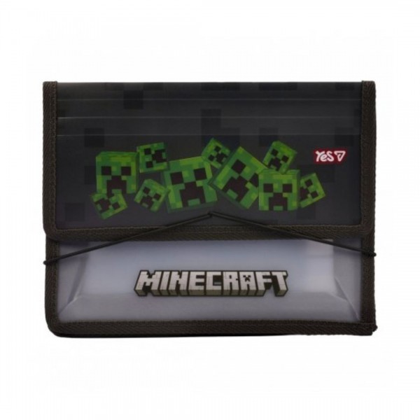 251622 Папка для зошитів Yes пласт. на резинці В5 "Minecraft.Creepers"