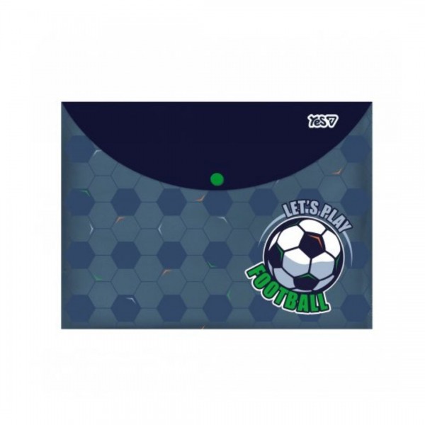 251623 Папка-конверт Yes А4 на кнопці "Football"
