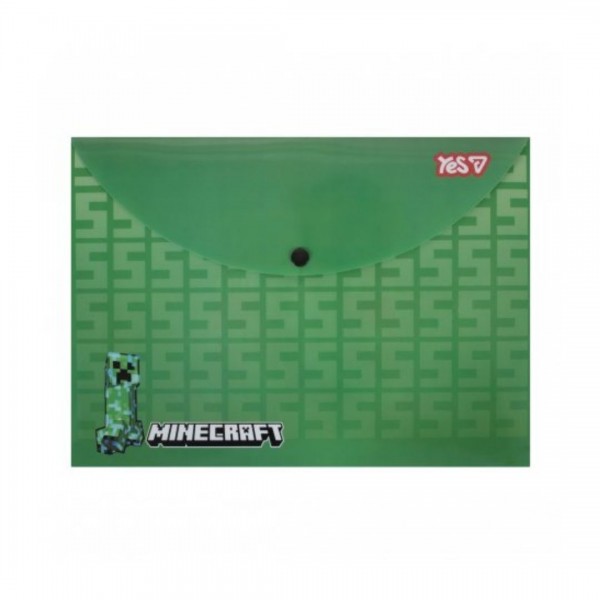 251625 Папка-конверт Yes А4 на кнопці "Minecraft Creeper"