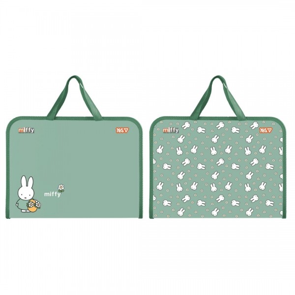 251626 Папка-портфель Yes FC на блискавці з тканинними ручками "Miffy"