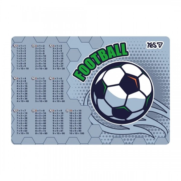 251628 Підкладка пластикова для столу Yes "Football" табл. множ.