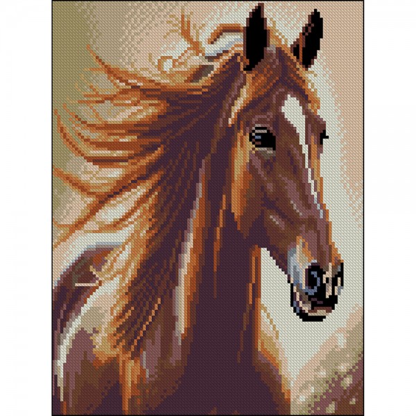 247690 Алмазна картина Strateg Величний кінь 30х40 (ZAV3040-65)