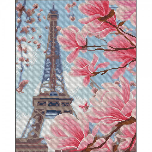 247691 Алмазна картина Strateg Весняний Париж 40х50 (ZAV4050-54)