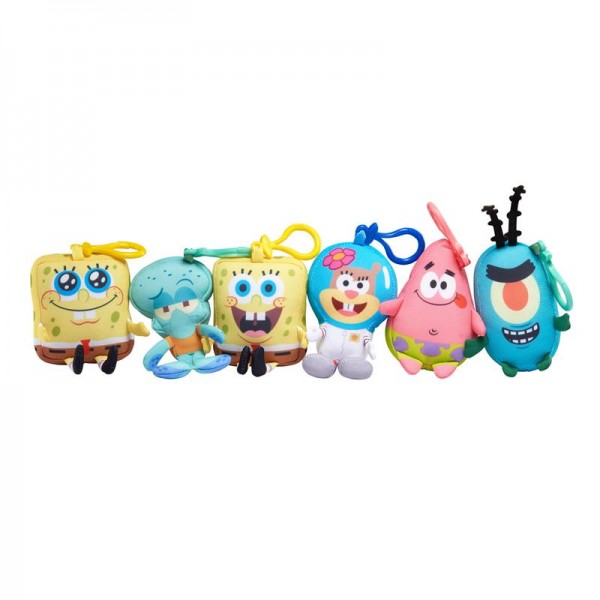 186389 М'яка ігрaшка-брелок SpongeBob Mini Key Plush закрите пакування в асорт.