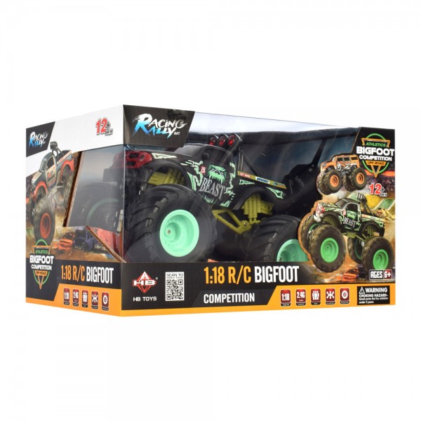 137582 Джип HB "RACING RALLY" Bigfoot competition DL18A06 радіокер.2,4G, акум., 1:18