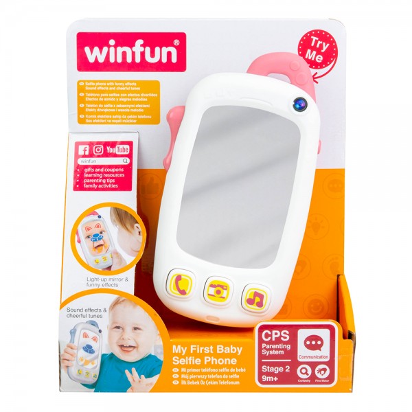 154166 Гра 0767G-NL  WinFun телефон, дзеркало (проявл.картинка), муз., світло, бат., кор.