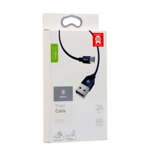 144995 USB Baseus USB to Micro 2A CAMYW-A (Чорний, 01)