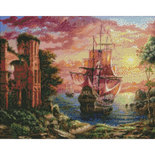 149016 Набір з алмазною мозаїкою "Вечірня гавань" 40х50см