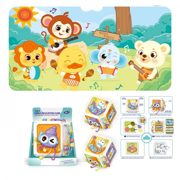 247894 Гра 967 куб, 7в1, бізікуб, 13,5см, піаніно.шестерні, сортер, прорізувач, рух.,деталі, бат.,кор.