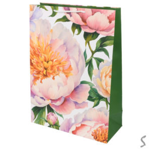 259786 Пакет подарунковий паперовий XL "Peony" 45*35*10см