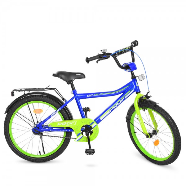 46752 Велосипед дитячий PROF1 20 д. Y20103 Top Grade, дзвінок, підніжка, синій.