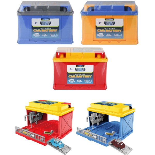 259595 Ігровий набір CAR BATTERY - АВТОСЕРВІС З МІНІМОДЕЛЛЮ ЗМІНИ КОЛІР (в асорт.)