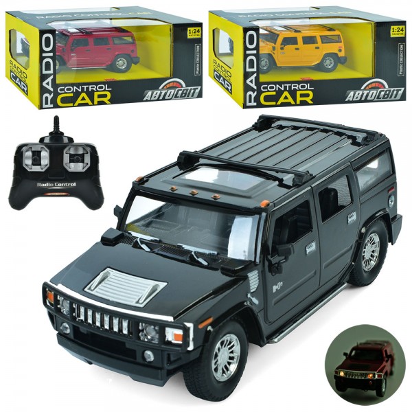 161277 Джип AR-2308 АвтоСвіт,1:24,HUMMER,радіокер.,2,4G,гум.колеса,3 кольори,світло,бат.,31,5-14,5-13,5см.