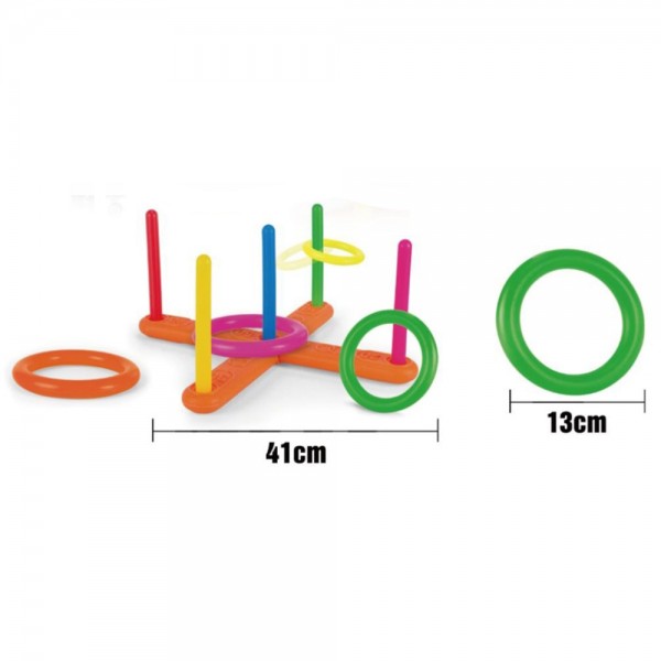 262261 Набiр спортивний 121-22  кільцеброс, 41-41-в16см, кільце 13см 5шт, в сітці, 44-13-13см