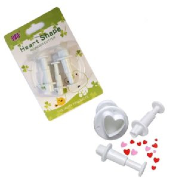224152 Плунжер кондитерський для печива/мастики "Hearts" 3пр/наб 14*9см R32650