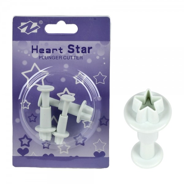 224154 Плунжер кондитерський для печива/мастики "Stars" 3пр/наб 14*9см R32652