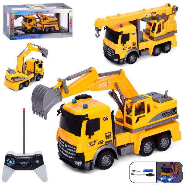 252988 Будтехніка OKL-001-11-12 р/к, акум., 27см, світло, гумові колеса, рухливі деталі,USBзарядне,2 види