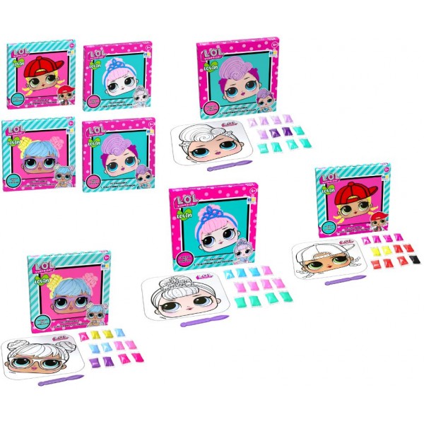 246504 L.O.L. Surprise! TM Розмальовка пластиліном ТМ Lovin Набір для ліплення з повітряним пластиліном