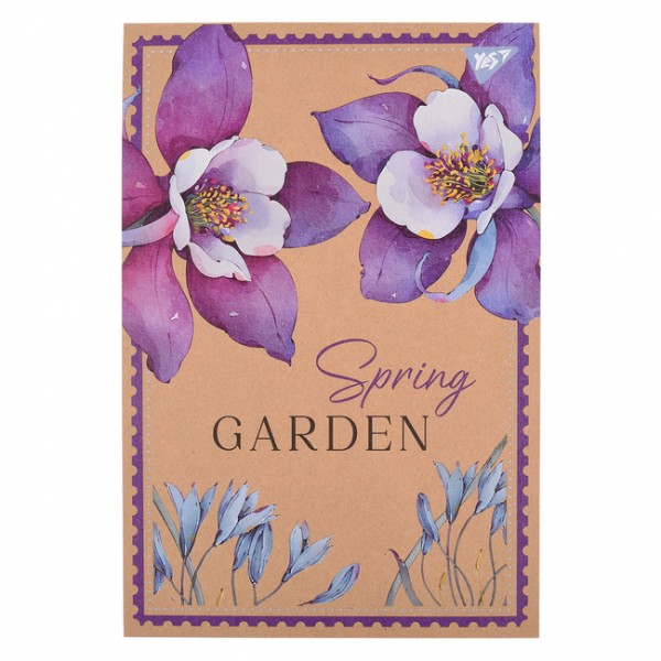 228145 Блокнот В5/80 кл клей, білила YES Flowers крафт