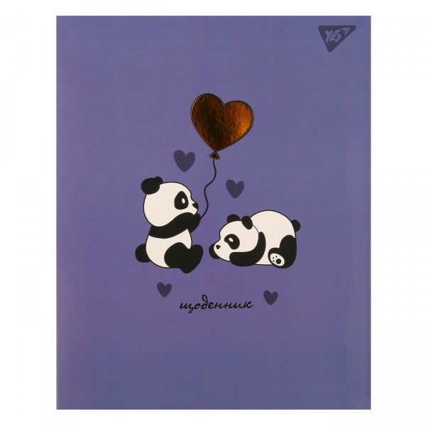 228452 Щоденник шкільний YES інтегральний Panda, A5, 40 аркушів