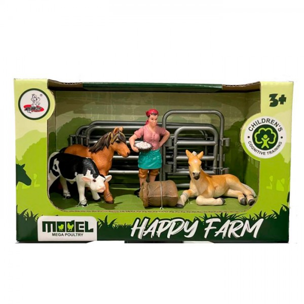 242803 Ферма XTY-716 тварини 3 шт., фігурка, паркан, кор. 22-13-10 см.