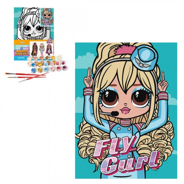 222633 Набір для розпису по номерах для дітей "L.O.L. Surprise! O.M.G. Fly Gurl" 30х40см