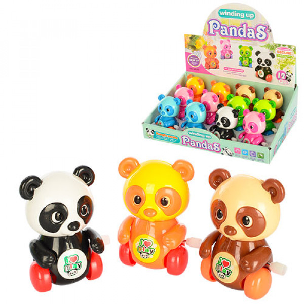 27198 Заводна іграшка 6626 панда, їздить, рухає головою, лапками, 12 шт. (6 кольорів) в диспл., 28-20-9 см