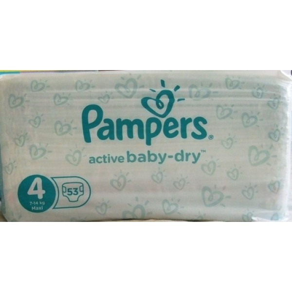 177664 Підгузники Pampers Active Baby 4, 7-14 кг, 53 шт