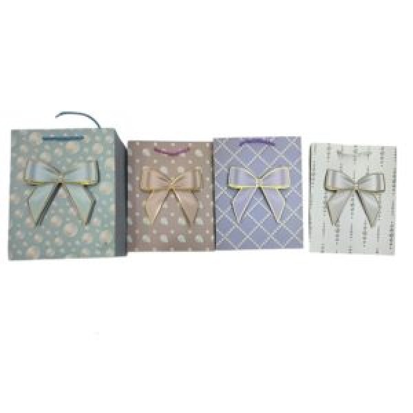 262794 Пакет подарунковий паперовий M "Bow Charm" 3D 26*32*10см