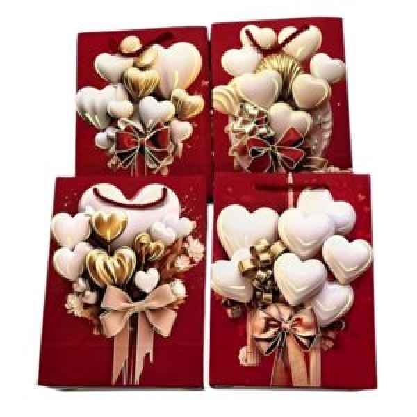 262795 Пакет подарунковий паперовий M "Bow of Love" 26*32*10см
