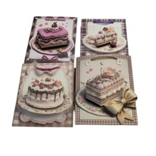 262797 Пакет подарунковий паперовий M "Cake Fantasy" 26*32*12см