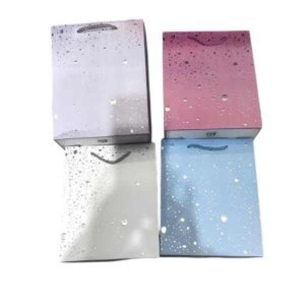 262802 Пакет подарунковий паперовий M "Diamond Rain" 26*32*10см