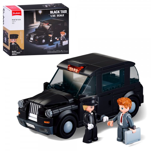259500 Конструктор SLUBAN M38-B1526 міська серія,машина-таксі,14см, 1:35, фігурки,185дет,кор.