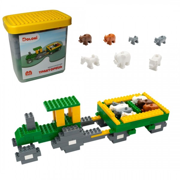 244541 Конструктор "ТРАКТОРЕЦЬ" 150 детал. 013888/04 в пластик. боксі