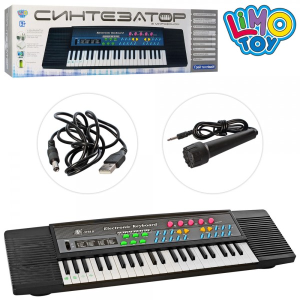 110932 Синтезатор MS-3738 44 клавіші, мікрофон, запис, демо, USB, бат., кор., 63-18-6 см.