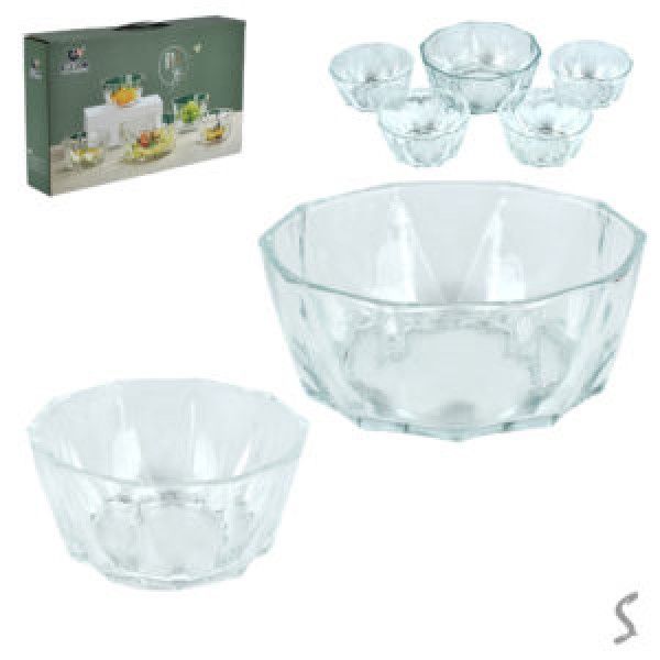 247262 Салатник скло 5пр/наб 750/300мл., R10431