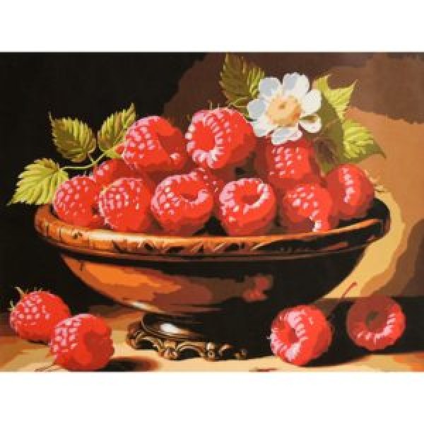 249898 Картина за номерами Strateg Малиновий смак літа 30х40 (SS-1319)