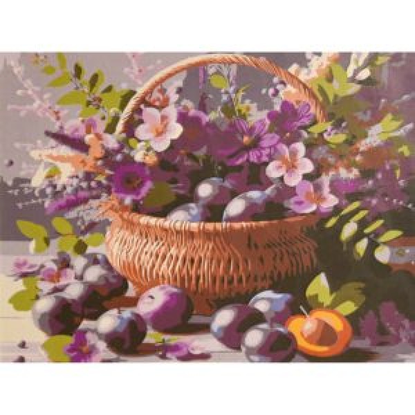249899 Картина за номерами Strateg Квітково-фруктова композиція 30х40 (SS-1321)