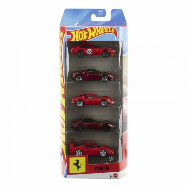 251480 Набір з 5-и базових машинок "Ferrari" Hot Wheels