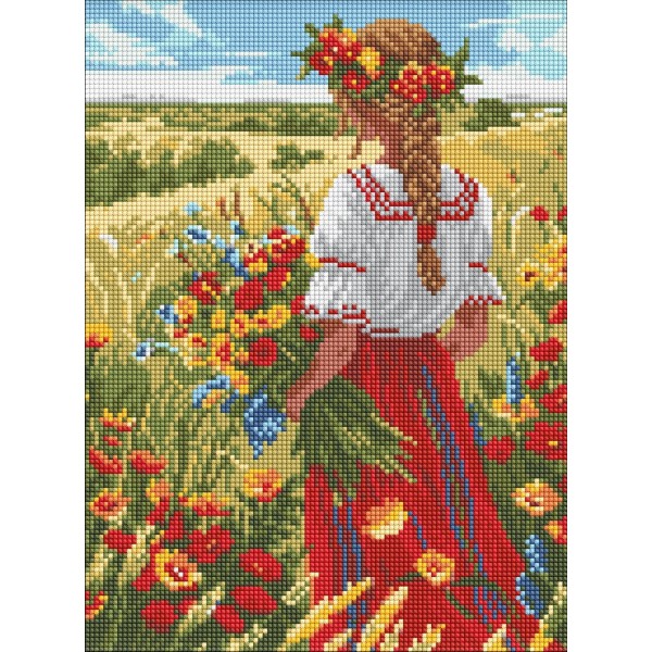 229560 Набір з алмазною мозаїкою "У рідних полях" 30x40см