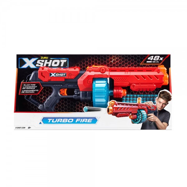 168999 X-Shot Red Швидкострільний бластер EXCEL Turbo Fire (48 патронів), 36270R