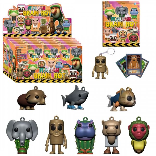 244963 Брелок 98381 монстр, картки, пакет-сюрприз, мікс видів, 24 шт., в диспл., 27-14-17 см.