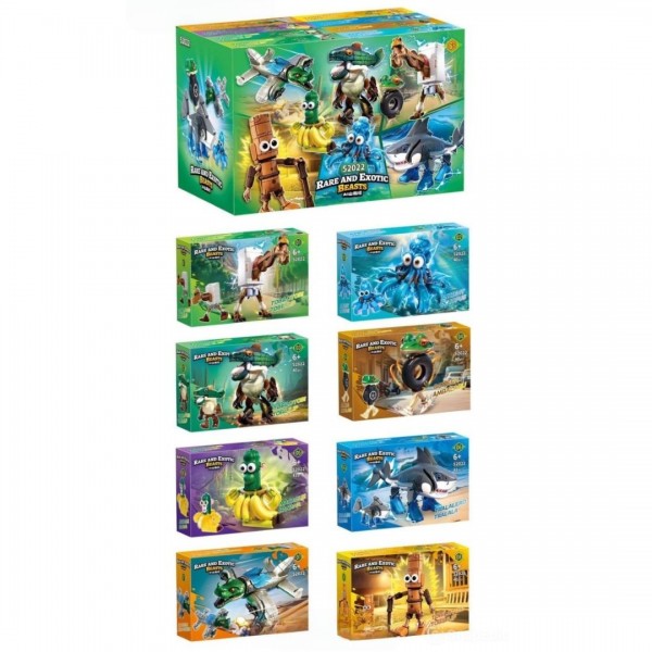 245038 Конструктор 52022 монстр, кор., 8 видів,16 шт. в диспл., 29,5-19,5-16,5 см.