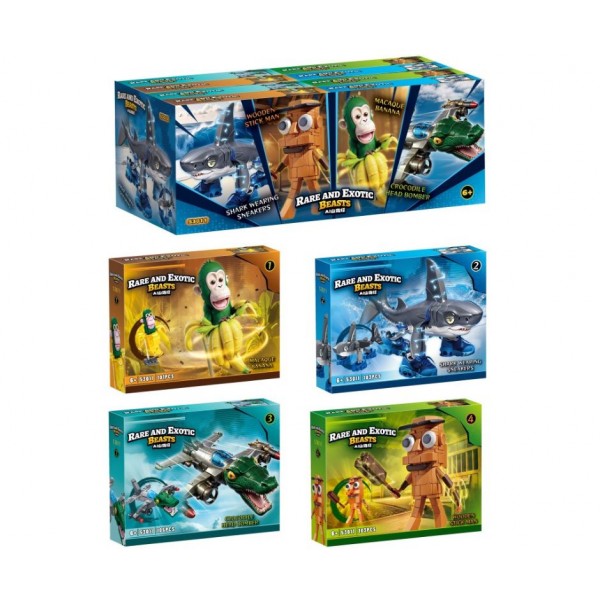 245039 Конструктор 53011 монстр, від 101дет, кор., 4 види, 8 шт. в диспл., 38,5-15-17,5 см.