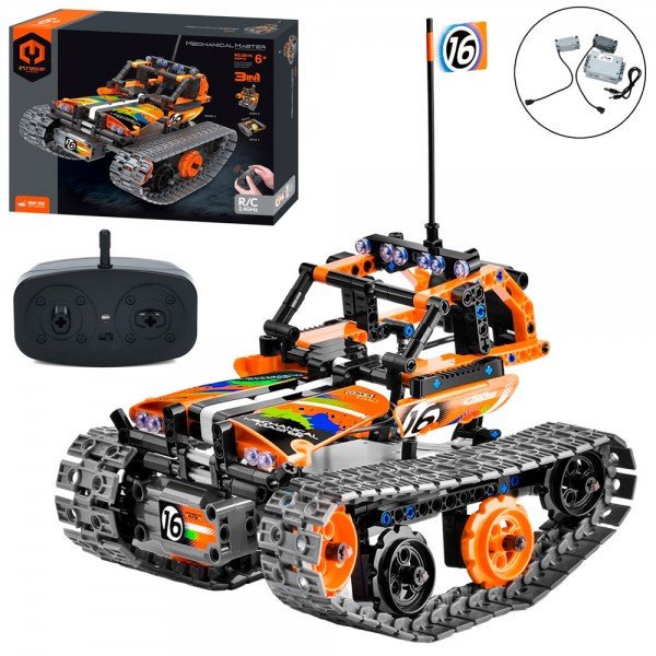 248560 Конструктор 8016 радіок2,4G, 3в1(транспорт, робот),24-17-22см,акум,USBзаряд.,392дет,в кор.,35-27-7см