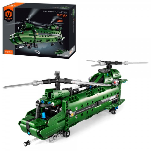 248562 Конструктор 6809 2в1, вертоліт/гелікоптер, 34-17-12см, 393дет, в кор-ці, 31-23-6,5см
