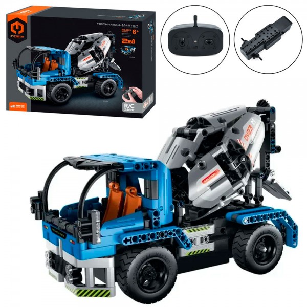 248647 Конструктор 8023 радіок2,4G, 2в1(бетонозмішувач,вантажівка),26-12-17см,394дет,на бат,в кор,35-27-7см