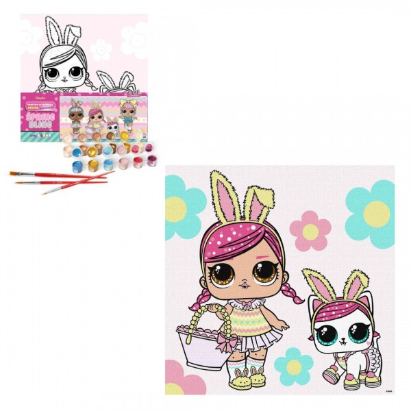 222645 Набір для розпису по номерах для дітей "L.O.L. Surprise! Spring Bling Hops with Kittea" 40х40 см