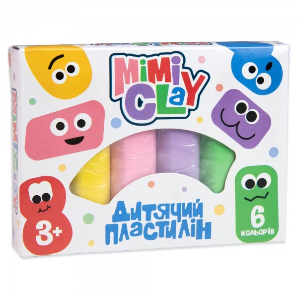 163779 Набір для творчості Mimi clay 6 кольорів (великий) Strateg українською мовою (30423)
